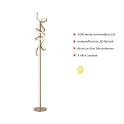 Piantana LED Curls, Ottone Satinato -Philips Hue Shop 10000641 3