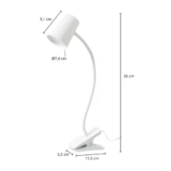 Lampada LED Da Tavolo Lindby Ailina, Base A Morsetto, Bianco -Philips Hue Shop 10000878 2
