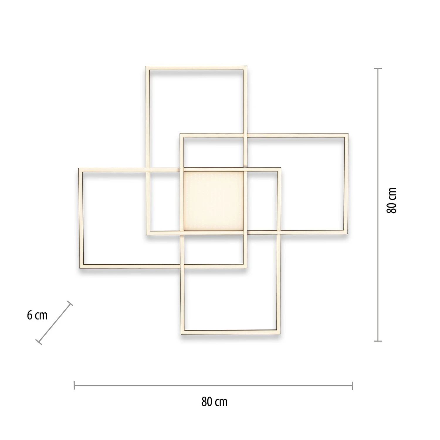 Paul Neuhaus Q-ASMIN Plafoniera LED, 80 X 80 Cm 4 Paul Neuhaus Q-ASMIN Plafoniera LED, 80 X 80 Cm - immagine 4
