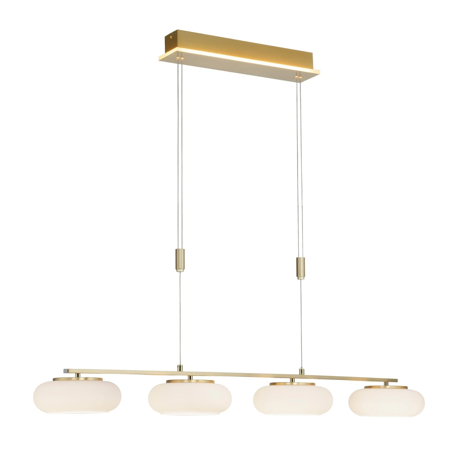 Paul Neuhaus Q-ETIENNE LED Sospesa 4 Luci, Ottone 3 Paul Neuhaus Q-ETIENNE LED Sospesa 4 Luci, Ottone - immagine 3