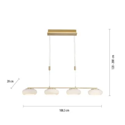 Paul Neuhaus Q-ETIENNE LED Sospesa 4 Luci, Ottone 12 Paul Neuhaus Q-ETIENNE LED Sospesa 4 Luci, Ottone -Philips Hue Shop 10001453 3