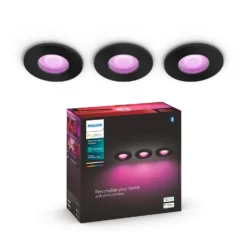 Philips Hue Xamento Spot White&Color, 3x, Nero