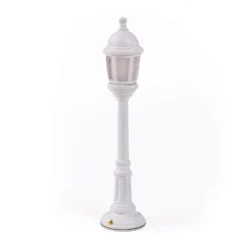 Seletti Lampada LED Esterni Street Lamp Con Accu, Bianco
