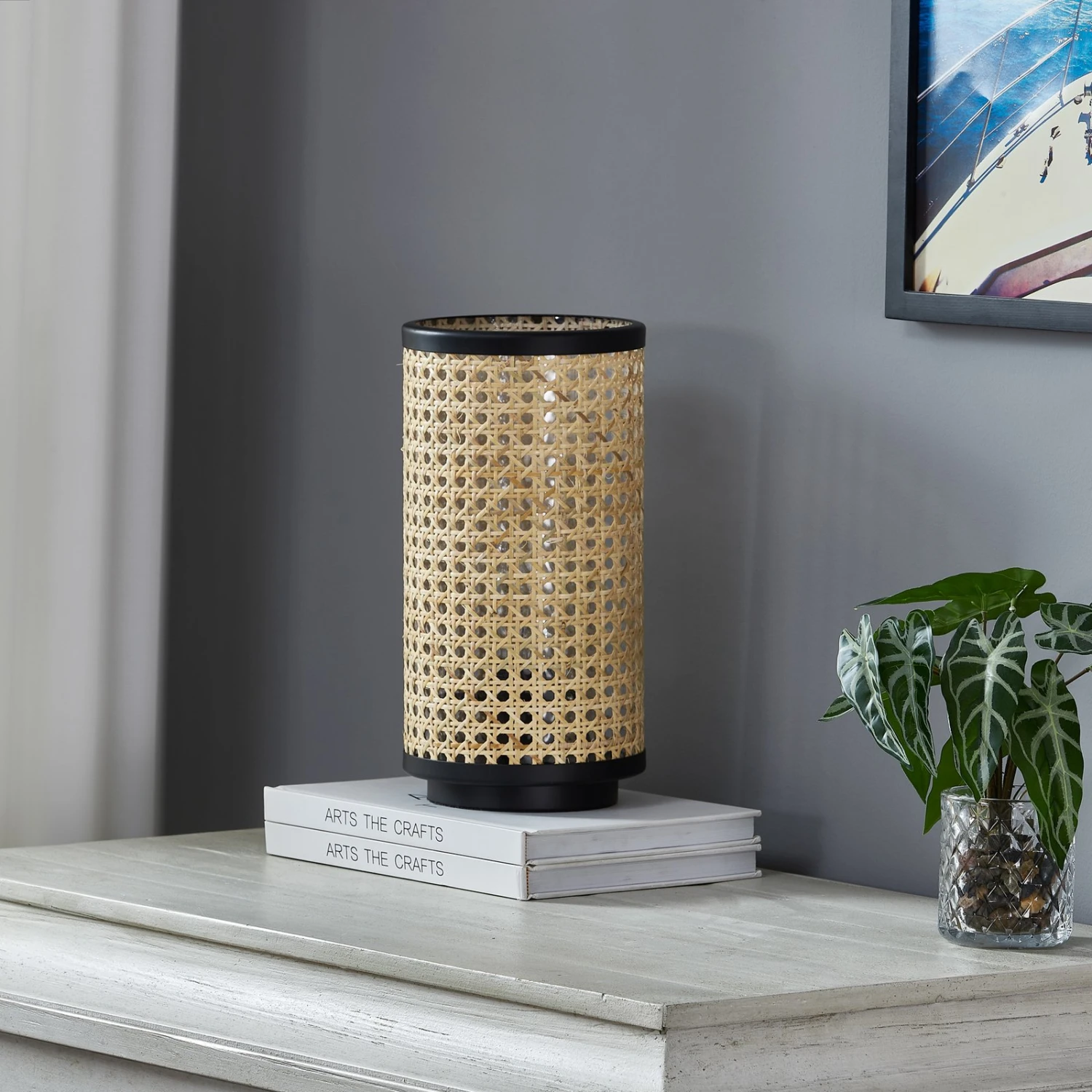 Lindby Yaelle Da Tavolo Metallo Rattan Alta 31cm 2 Lindby Yaelle Da Tavolo Metallo Rattan Alta 31cm - immagine 2