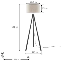 Lindby Herry Piantana Con Paralume Di Tessuto -Philips Hue Shop 10013054 3