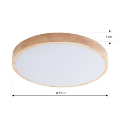 Lindby Smart Plafoniera In Legno Innes Ø39cm RGB CCT Tuya -Philips Hue Shop 10013326 4