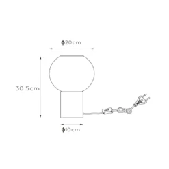 Lampada Da Tavolo Marius Paralume Di Vetro, Nero -Philips Hue Shop 10015196 2