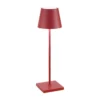 Zafferano Poldina Lampada Tavolo Accu IP65 Rosso