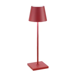 Zafferano Poldina Lampada Tavolo Accu IP65 Rosso