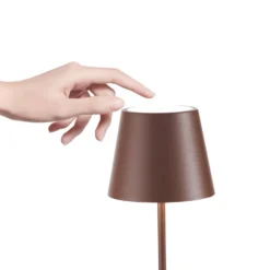 Zafferano Poldina Mini Da Tavolo Accu IP65 Corten -Philips Hue Shop 10016246 2