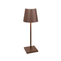 Zafferano Poldina L Desk Lampada Accu IP54 Corten
