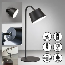 Voet Lampada Tavolo LED Nero Sabbiato -Philips Hue Shop 10017051 4