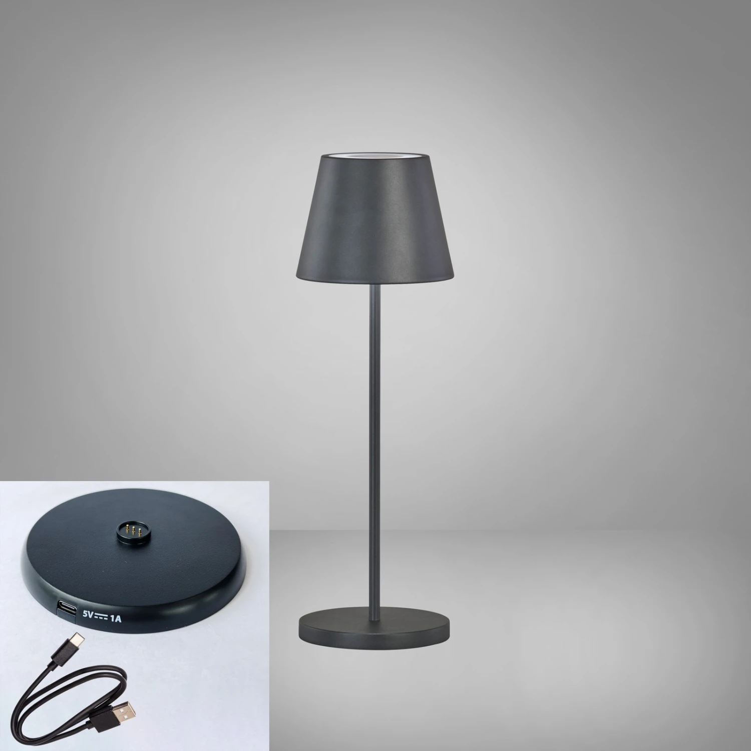 Cosenza Lampada Tavolo LED 2.0 34cm Nero 6 Cosenza Lampada Tavolo LED 2.0 34cm Nero - immagine 6