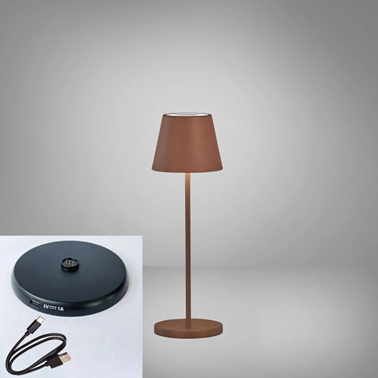 Cosenza Lampada Tavolo LED 2.0 34cm, Ruggine 7 Cosenza Lampada Tavolo LED 2.0 34cm, Ruggine - immagine 7