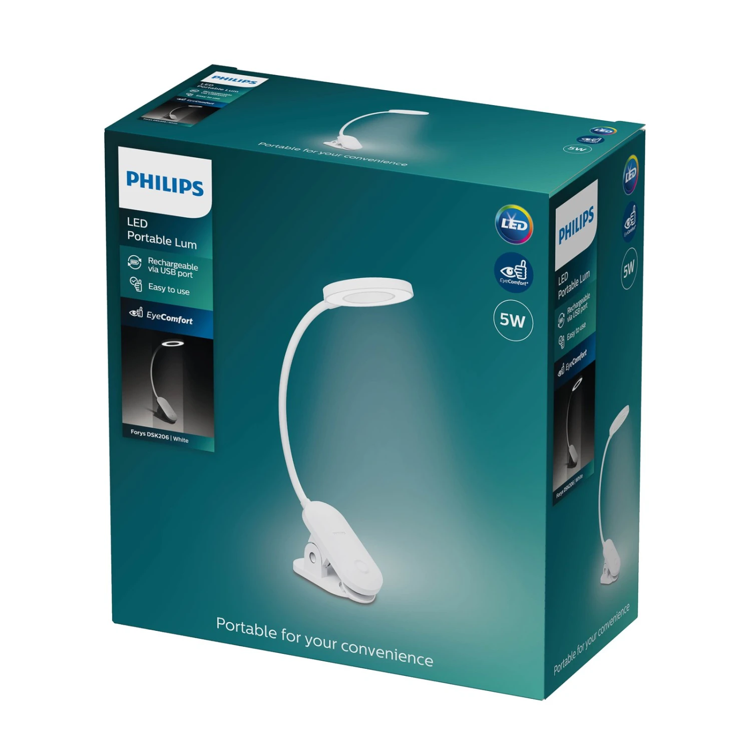 Philips Forys Lampada LED A Morsetto Con Batteria 6 Philips Forys Lampada LED A Morsetto Con Batteria - immagine 6