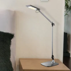 Globo Pattaya Lampada LED Tavolo Snodo Argento Dim CCT