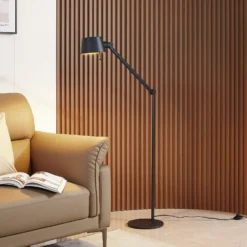 Lucande Silka Piantana, Altezza 173 Cm, Regolabile, Nero