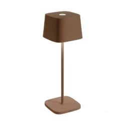 Zafferano Ofelia 3K Lampada Da Tavolo Ricaricabile IP65 Corten