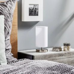 BRILLIANT Lampada Da Tavolo Clarie In Tessuto Bianca -Philips Hue Shop 1508857 2