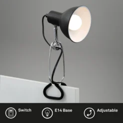 Lampada Con Morsetto Fix, Paralume In Metallo, Nero -Philips Hue Shop 1510564 4