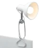 Lampada Con Morsetto Fix, Paralume In Metallo, Bianco