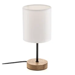 Lampada Da Tavolo Corralee, Legno E Stoffa Bianco -Philips Hue Shop 1573120 3