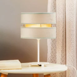 Lampada Tavolo Golden Duo H 30 Cm Verde Menta/oro