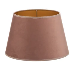 Paralume Cone Altezza 18 Cm, Rosa/oro