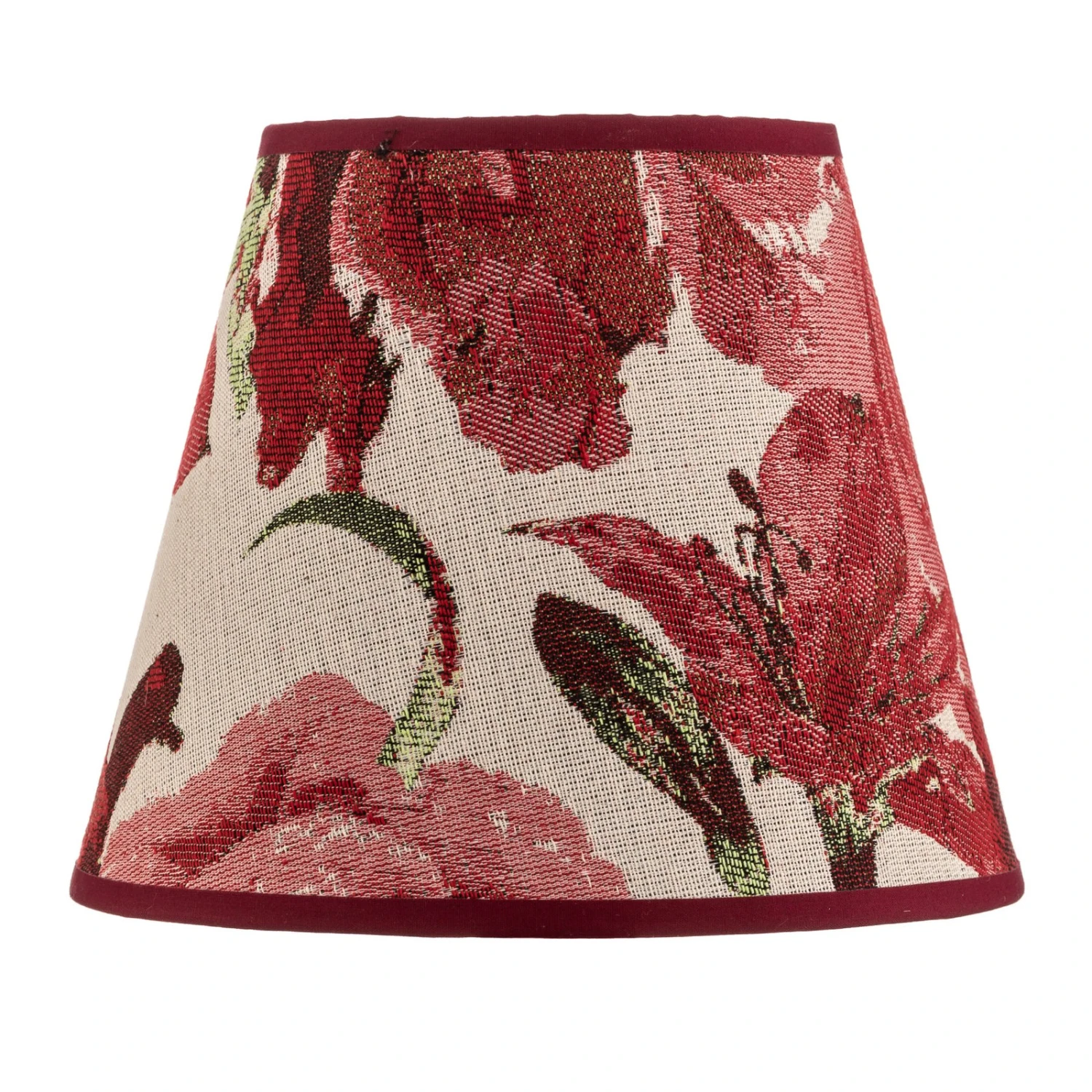 Paralume Sofia Altezza 15,5 Cm, Motivo Fiori Rosso 3 Paralume Sofia Altezza 15,5 Cm, Motivo Fiori Rosso - immagine 3