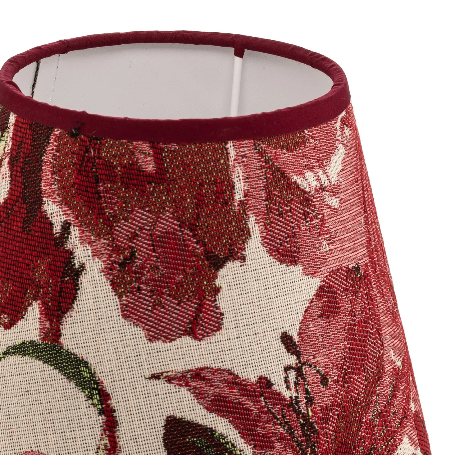 Paralume Sofia Altezza 15,5 Cm, Motivo Fiori Rosso 4 Paralume Sofia Altezza 15,5 Cm, Motivo Fiori Rosso - immagine 4