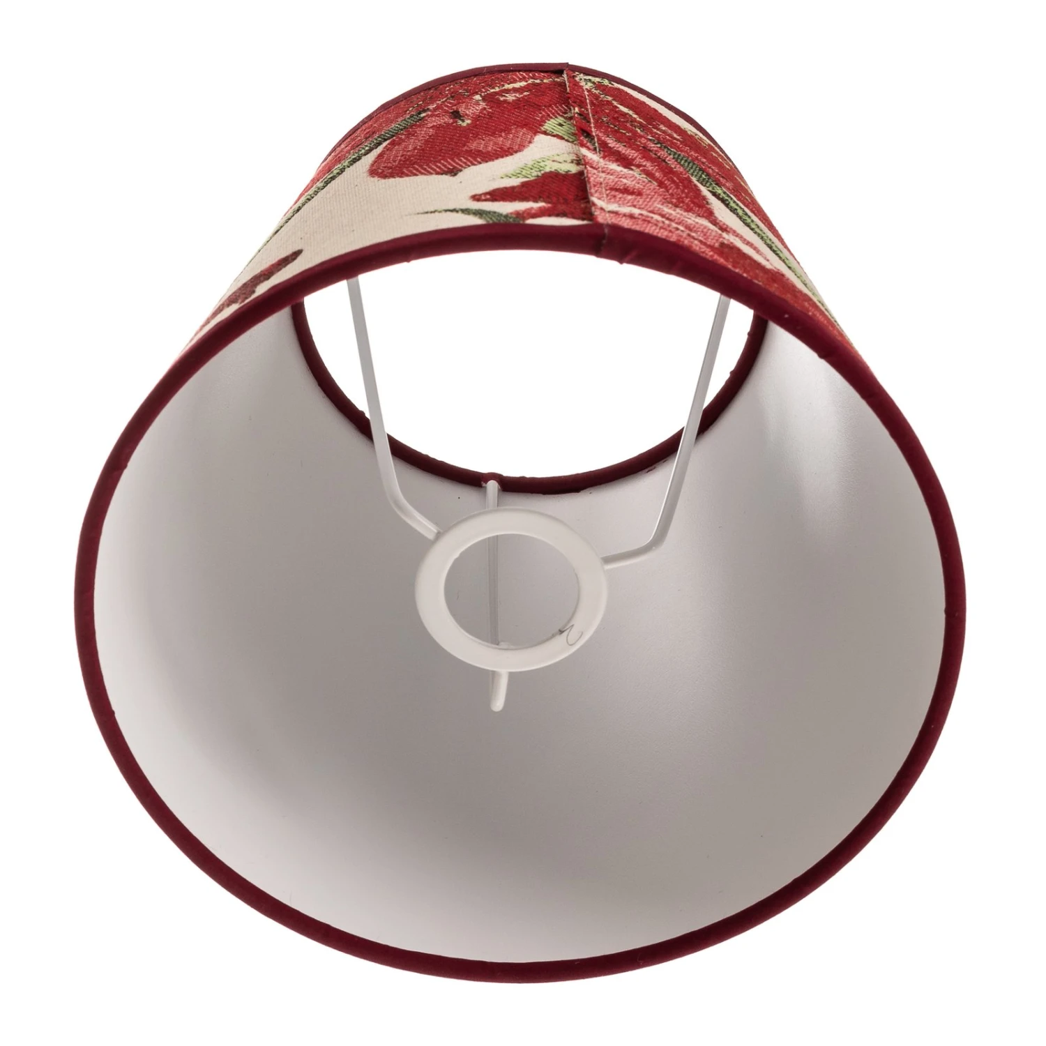 Paralume Sofia Altezza 15,5 Cm, Motivo Fiori Rosso 6 Paralume Sofia Altezza 15,5 Cm, Motivo Fiori Rosso - immagine 6