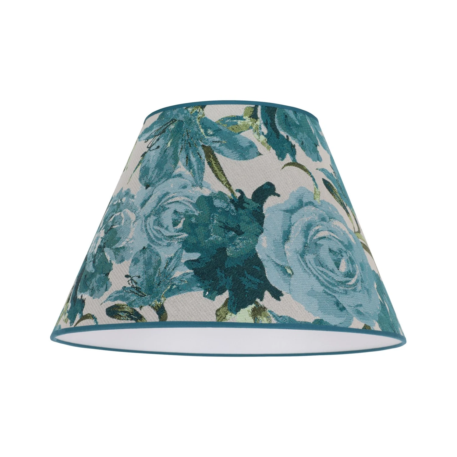 Paralume Sofia Altezza 31 Cm Motivo Fiori Turchese 2 Paralume Sofia Altezza 31 Cm Motivo Fiori Turchese - immagine 2