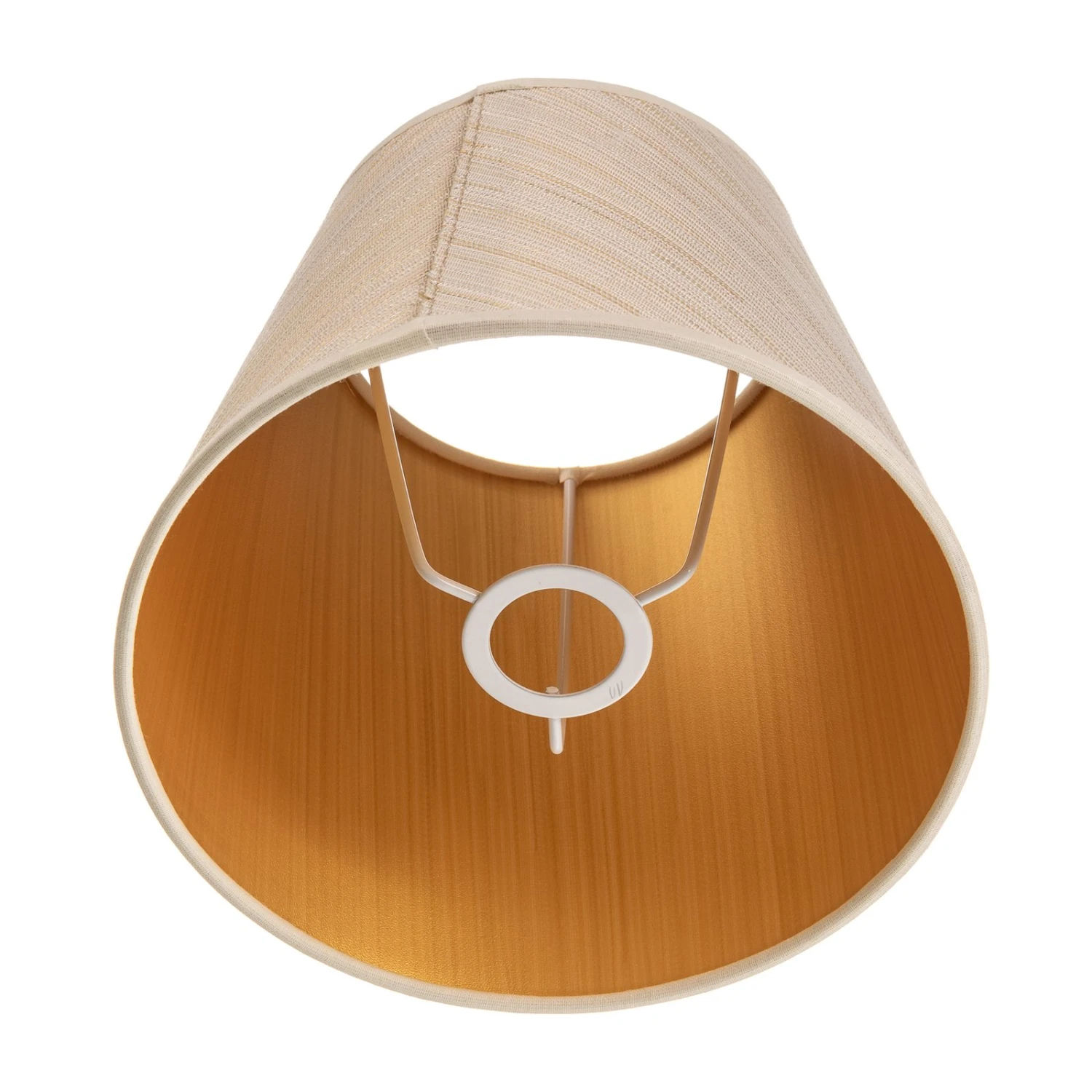 Paralume Sofia Altezza 15,5cm Bianco/oro Striato 6 Paralume Sofia Altezza 15,5cm Bianco/oro Striato - immagine 6