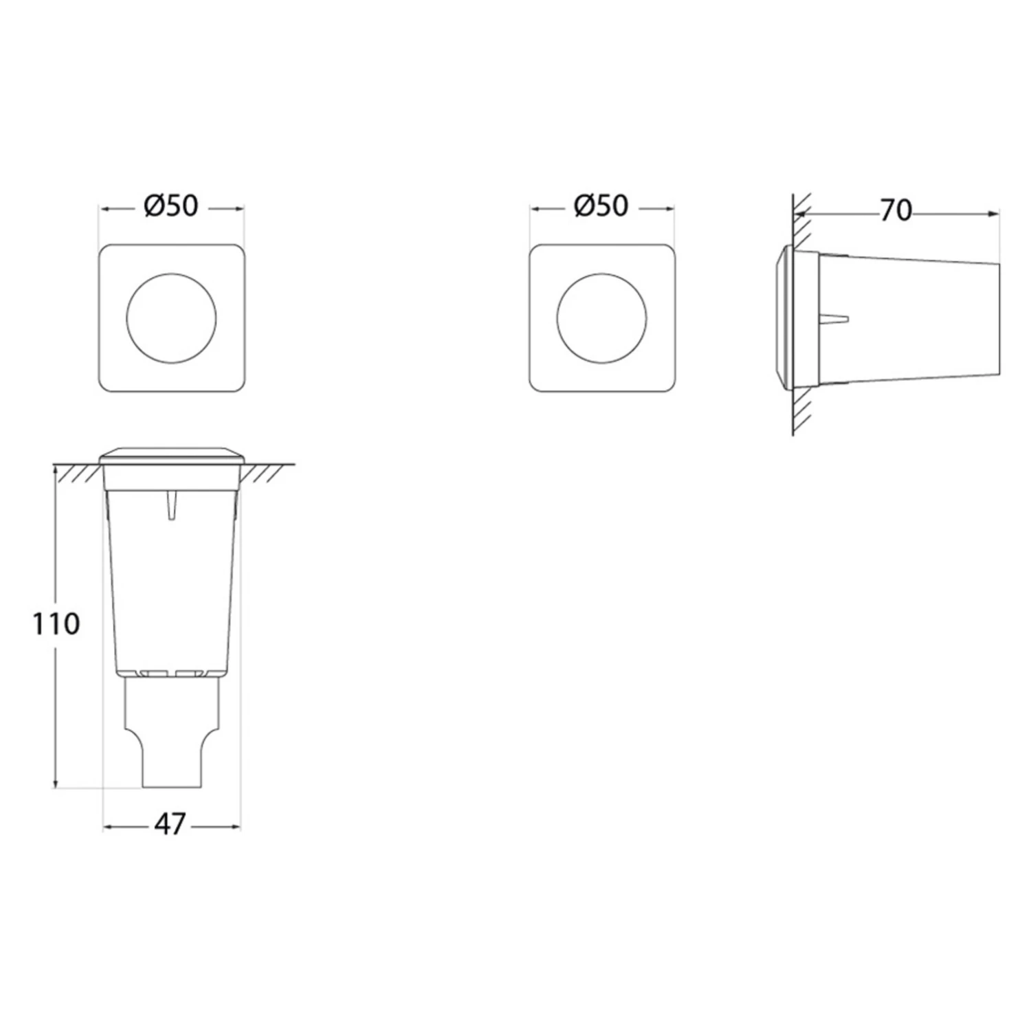 Spot LED Aldo Angolare Nero/trasparente 3.000K 6 Spot LED Aldo Angolare Nero/trasparente 3.000K - immagine 6