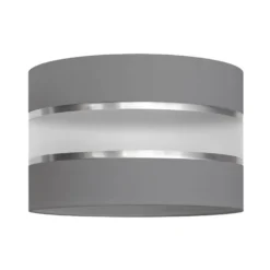 Paralume Helen E27 Ø25/altezza 20cm Grigio/argento