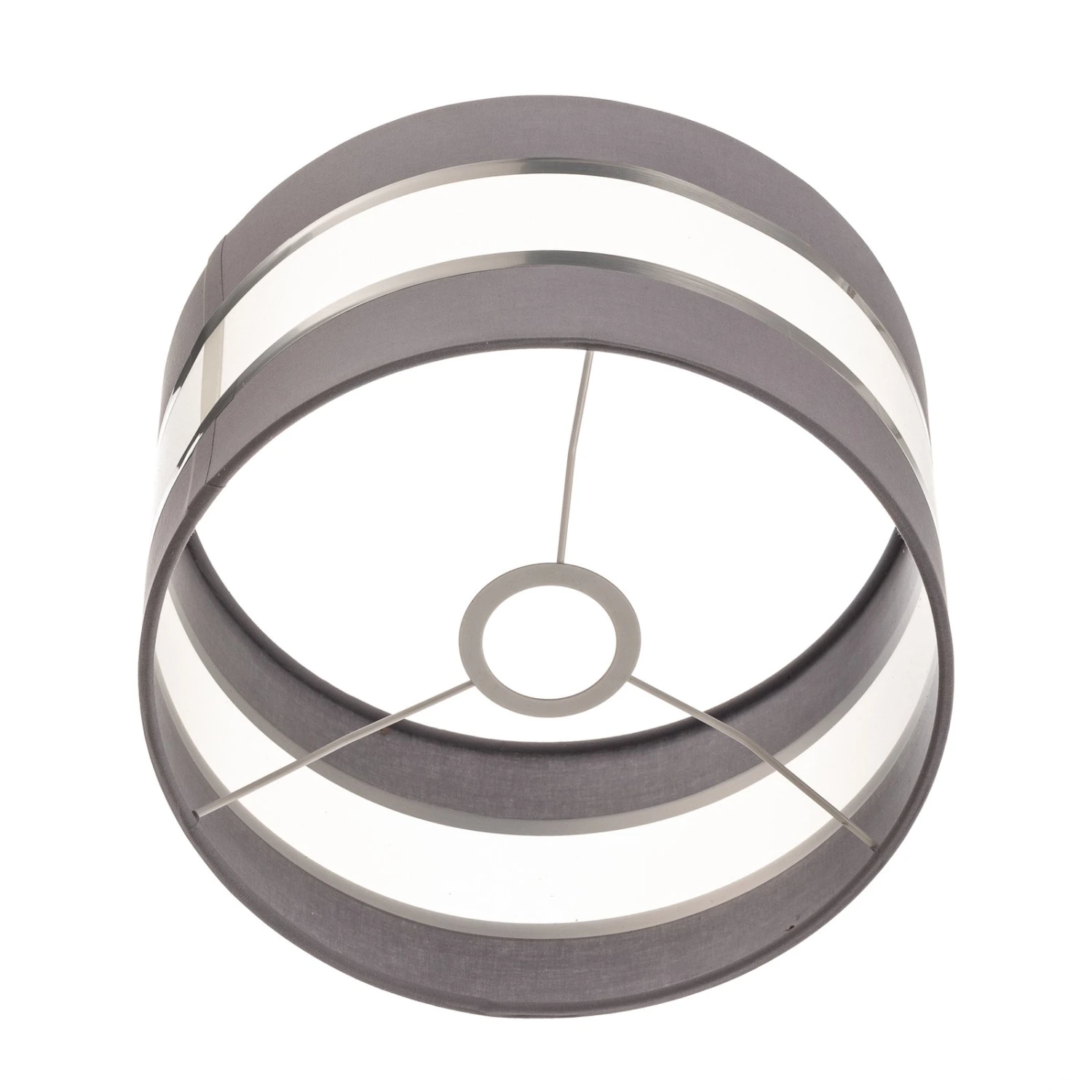 Paralume Helen E27 Ø25/altezza 20cm Grigio/argento 7 Paralume Helen E27 Ø25/altezza 20cm Grigio/argento - immagine 7