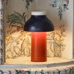 HAY PC Portable Lampada Da Tavolo LED Accu, Rosso