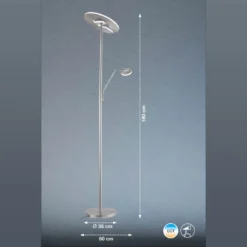 Piantana LED Dent Con Braccio Lettura, CCT, Nichel -Philips Hue Shop 4582004 6