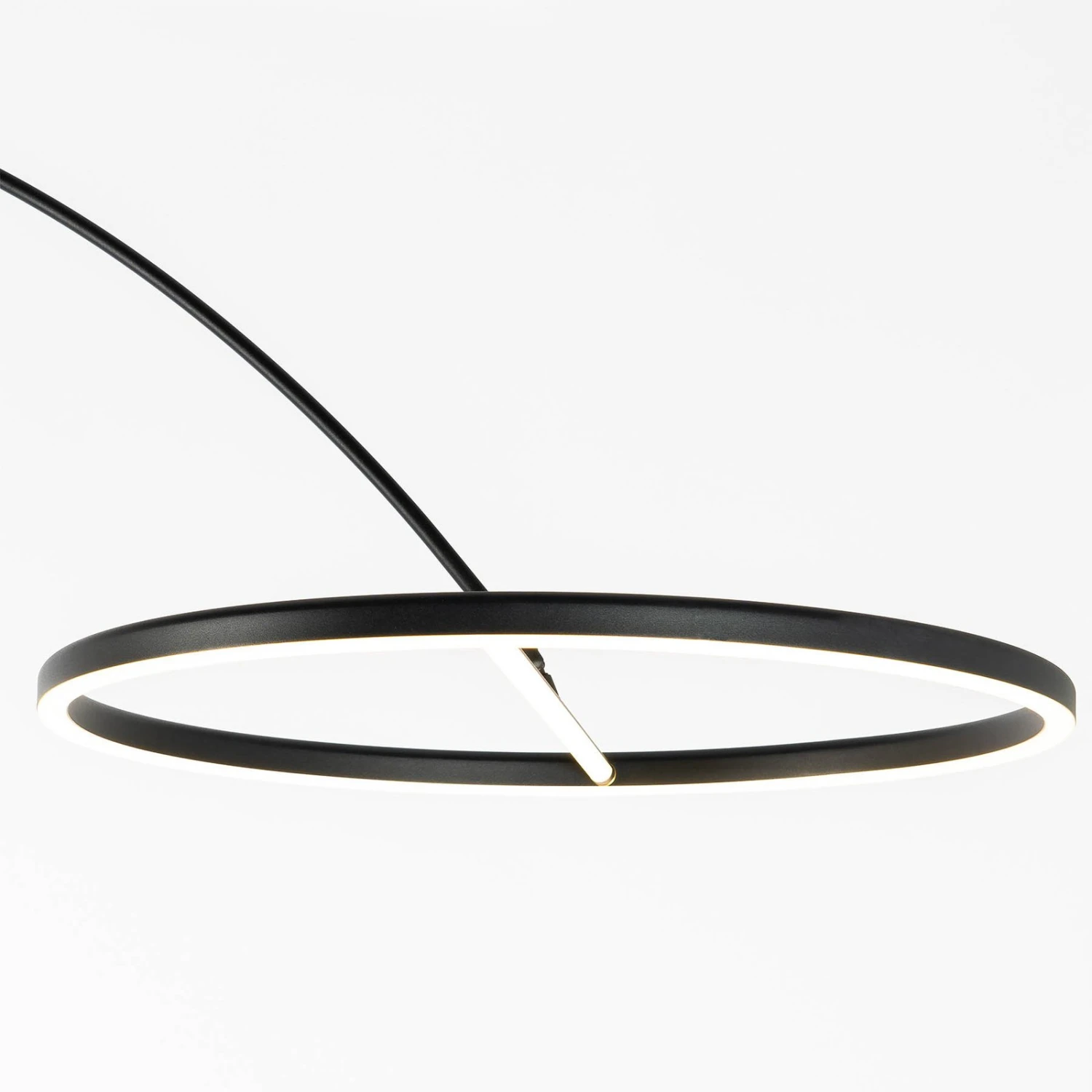 Lucande Virvera Piantana LED Arco, Rotondo, Nero 5 Lucande Virvera Piantana LED Arco, Rotondo, Nero - immagine 5