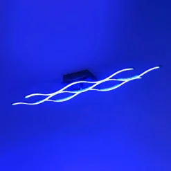 Plafoniera LED LOLAsmart Wave RGBW 88x16cm Acciaio -Philips Hue Shop 6003027 4