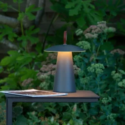 Lampada Da Tavolo La Donna A Batteria, Antracite