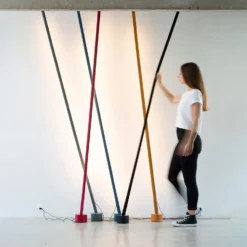 Martinelli Luce Elastica Piantana A Fascia, Grigio