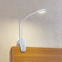 Lampada Con Morsetto Prios LED Najari, Bianca, Batteria Ricaricabile, USB,