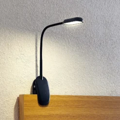 Prios Lampada Con Morsetto Najari, Nero, Batteria Ricaricabile, USB, 51 Cm