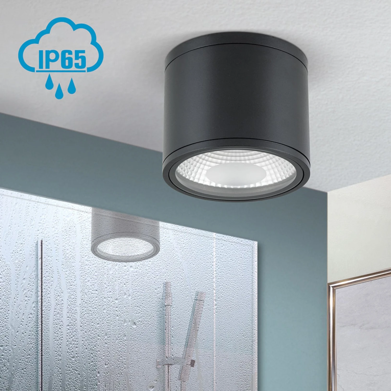 Orion Spot LED Da Soffitto Sputnik IP65 Ø 14,5 Cm Nero 3 Orion Spot LED Da Soffitto Sputnik IP65 Ø 14,5 Cm Nero - immagine 3