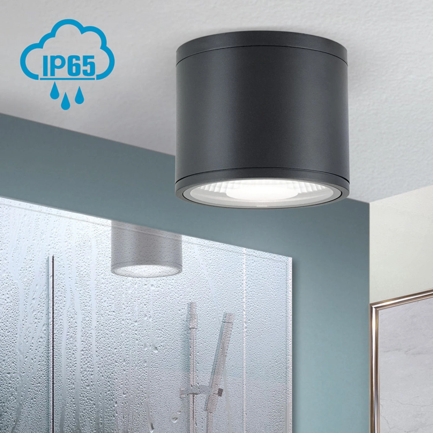 Orion Spot LED Da Soffitto Sputnik IP65 Ø 14,5 Cm Nero 5 Orion Spot LED Da Soffitto Sputnik IP65 Ø 14,5 Cm Nero - immagine 5