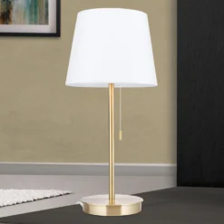 Orion Lampada Da Tavolo Ludwig Porta USB Bianco/ottone -Philips Hue Shop 7255711 2