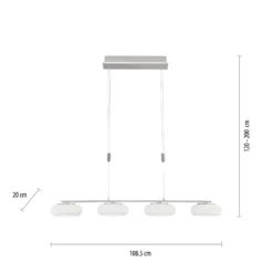 Paul Neuhaus Q-ETIENNE LED A Sospensione, 4 Luci 12 Paul Neuhaus Q-ETIENNE LED A Sospensione, 4 Luci -Philips Hue Shop 7501838 4
