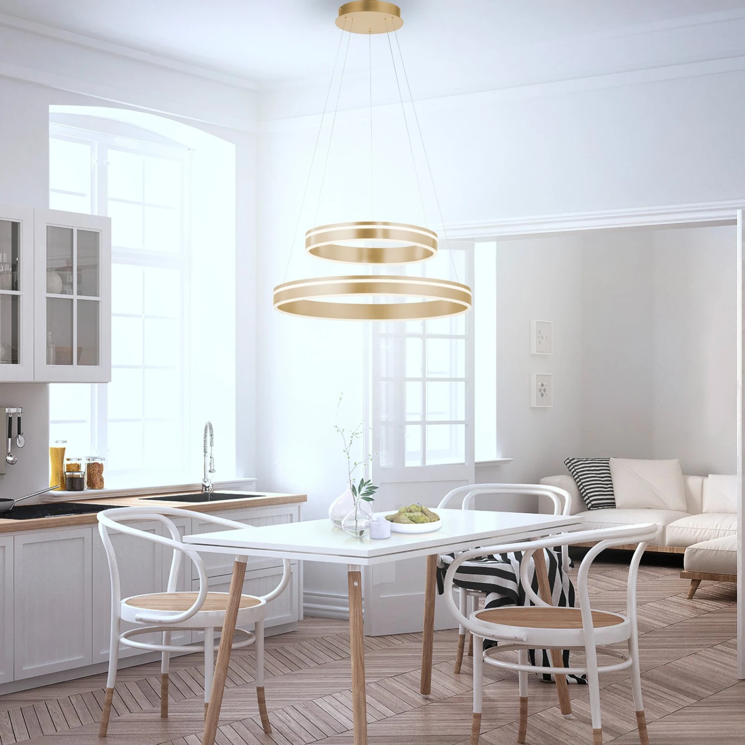 Paul Neuhaus Q-VITO LED A Sospensione, 2 Anelli 3 Paul Neuhaus Q-VITO LED A Sospensione, 2 Anelli - immagine 3