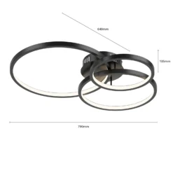 Trio WiZ Aaron Plafoniera LED Smart, Antracite -Philips Hue Shop 9011007 3